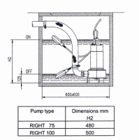 Preview: EBARA RIGHT Pumps | Sump Dimensions (mm) Preview: EBARA RIGHT Pumps | Sump Dimensions (mm)